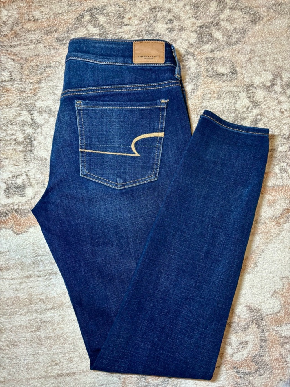 American Eagle Jegging Jeans Womens Blue Super Stretch X4 Sz 8